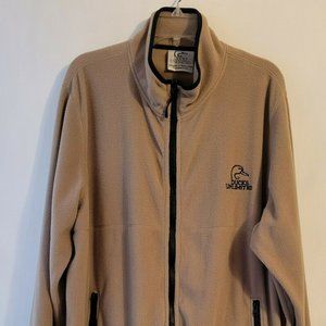 Ducks Unlimited Size XL Full Zip Fleece Beige with Black Trim Hunting Jacket
